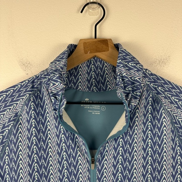 Peter Millar Womens Lightweight Jacket M Full Zip UPF 50+ Golf Back Pocket Sz L - Picture 5 of 10